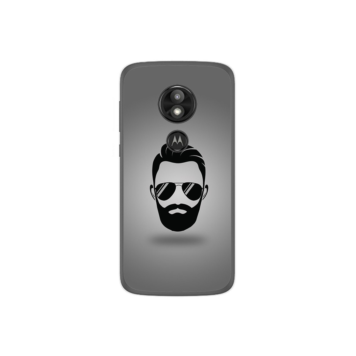 Funda Gel Tpu para Motorola Moto E5 / G6 Play Diseño Barba Dibujos