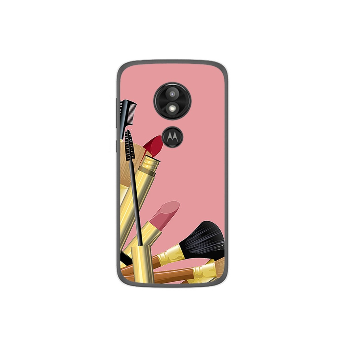 Funda Gel Tpu para Motorola Moto E5 / G6 Play Diseño Brochas Dibujos