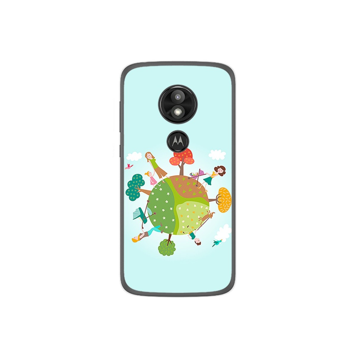 Funda Gel Tpu para Motorola Moto E5 / G6 Play Diseño Familia Dibujos