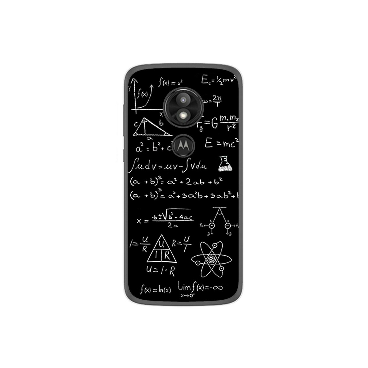Funda Gel Tpu para Motorola Moto E5 / G6 Play Diseño Formulas Dibujos