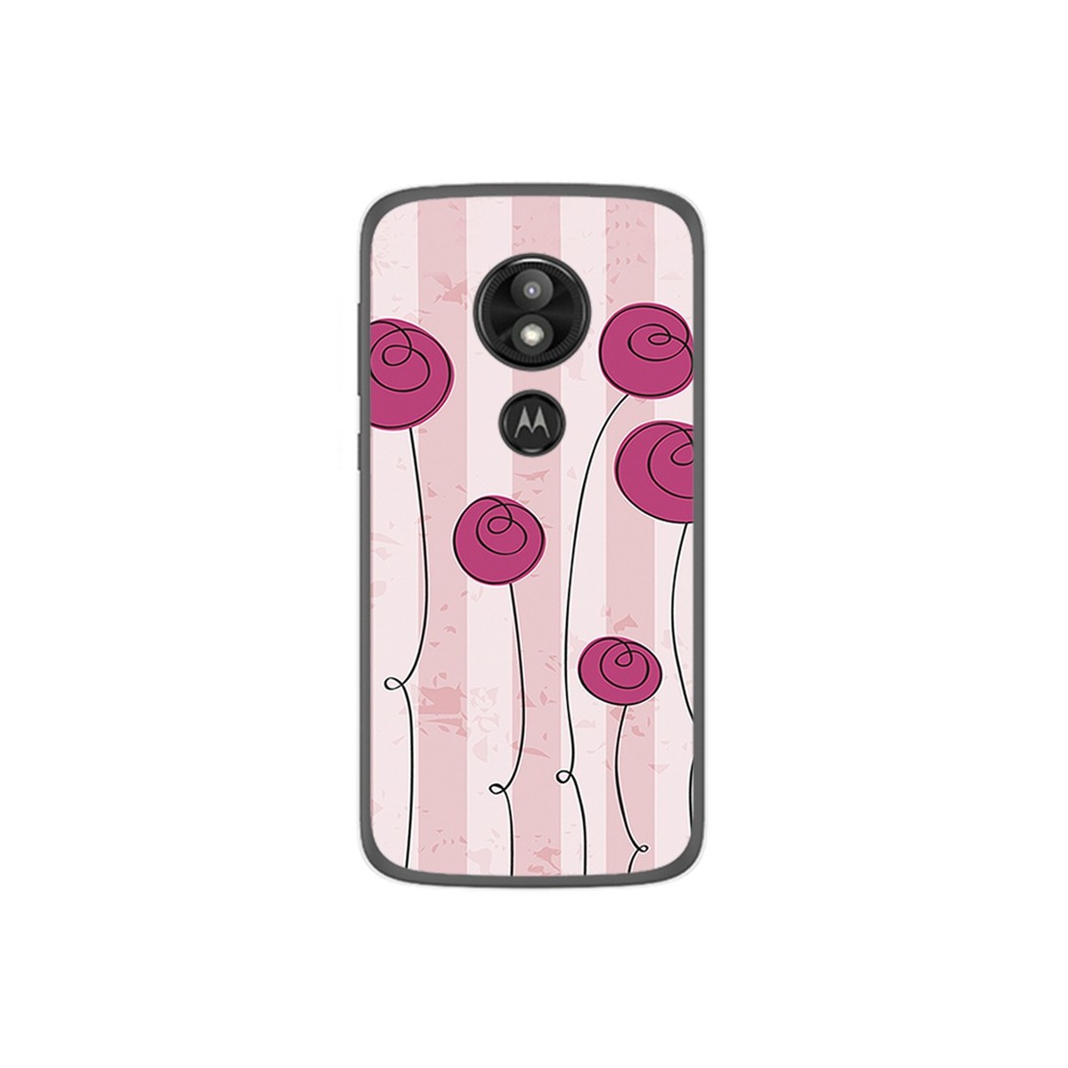 Funda Gel Tpu para Motorola Moto E5 / G6 Play Diseño Flores Vintage Dibujos
