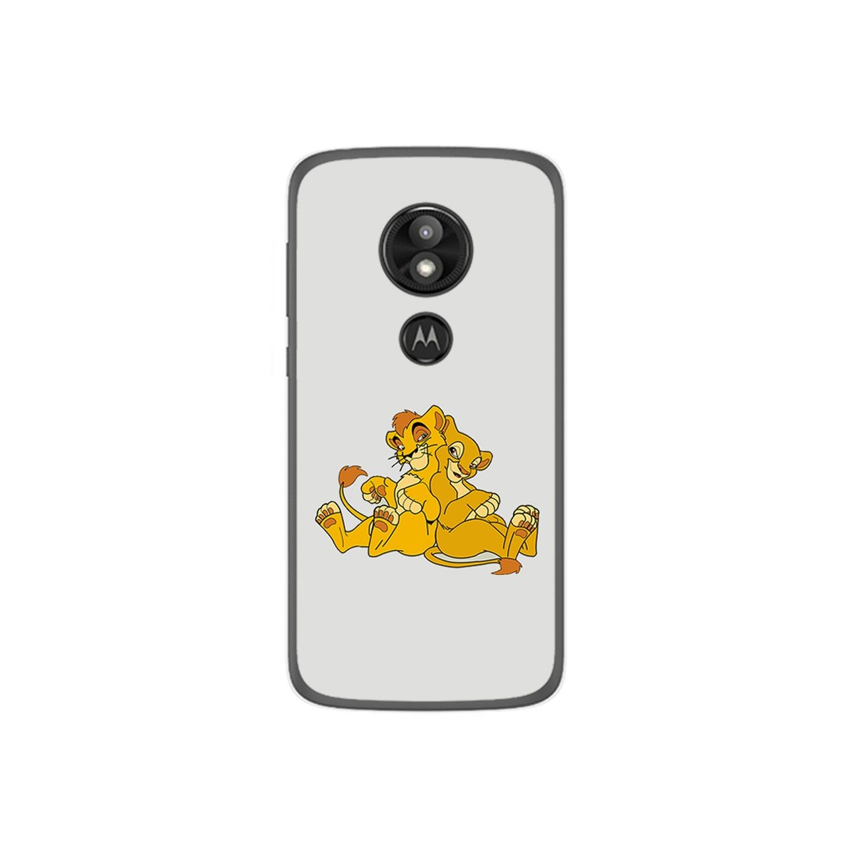 Funda Gel Tpu para Motorola Moto E5 / G6 Play Diseño Leones Dibujos
