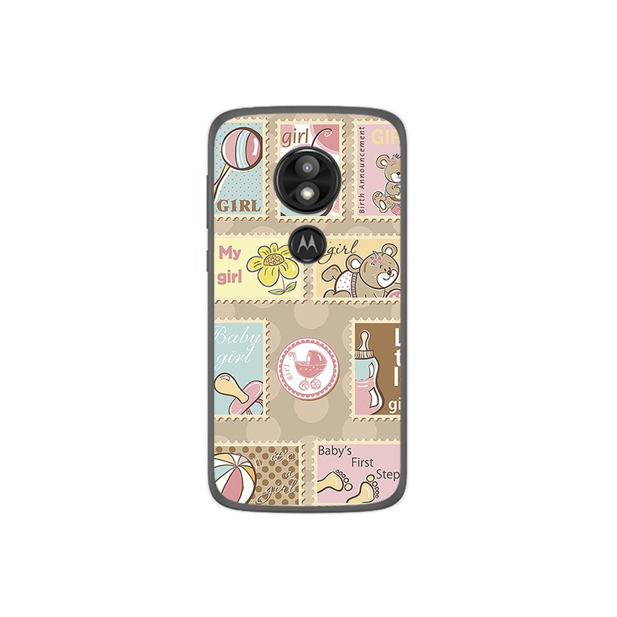 Funda Gel Tpu para Motorola Moto E5 / G6 Play Diseño Sellos Dibujos