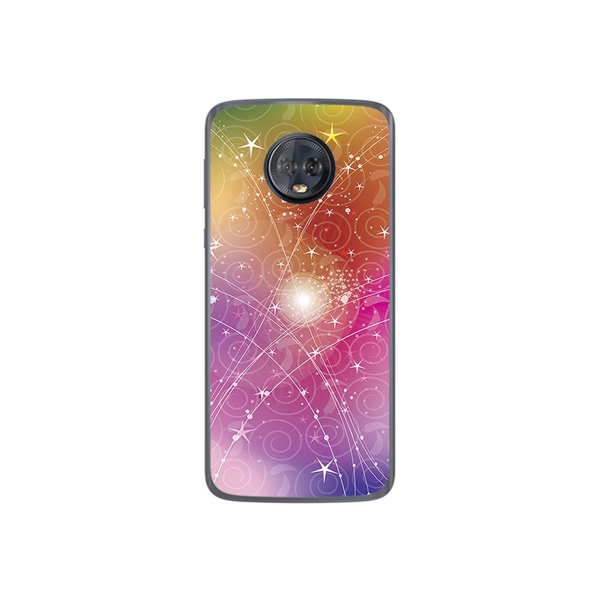 Funda Gel Tpu para Motorola Moto G6 Plus Diseño Abstracto Dibujos