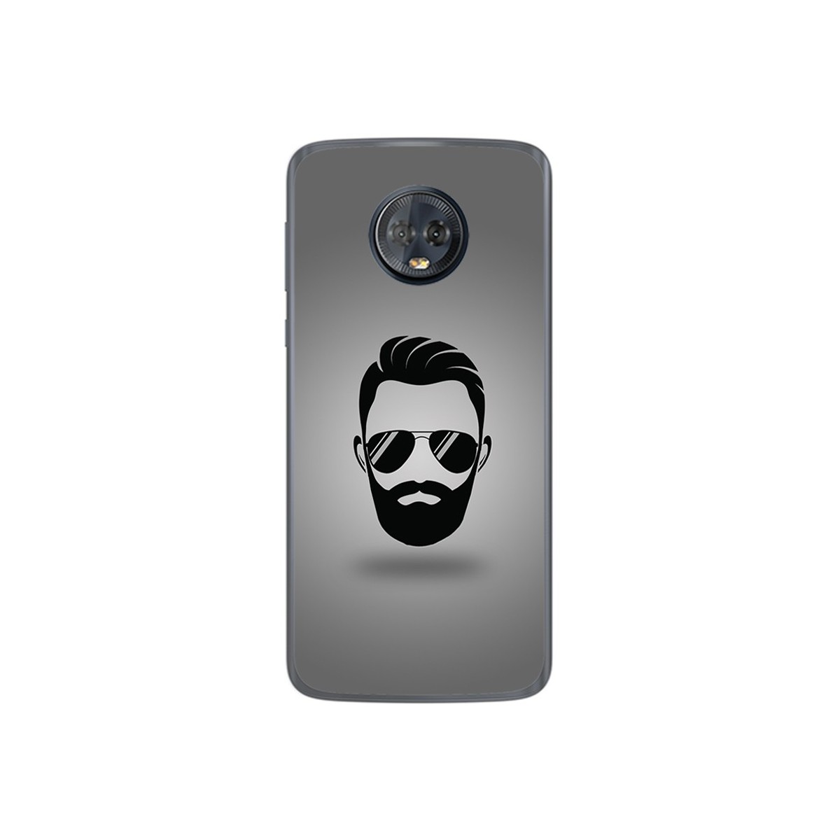 Funda Gel Tpu para Motorola Moto G6 Plus Diseño Barba Dibujos