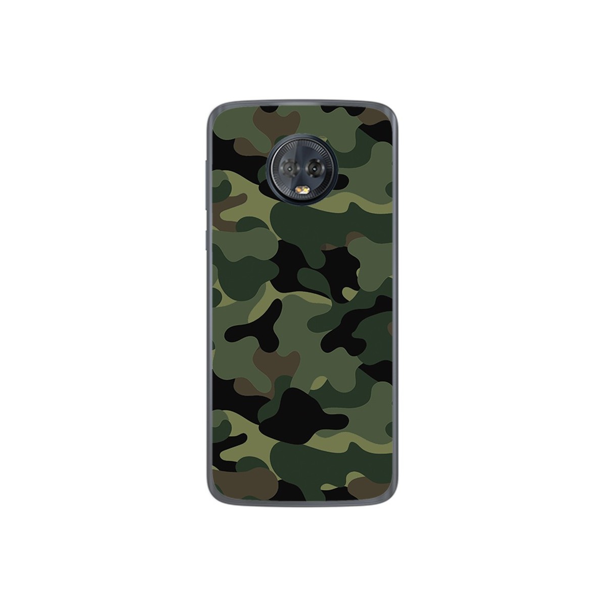 Funda Gel Tpu para Motorola Moto G6 Plus Diseño Camuflaje Dibujos