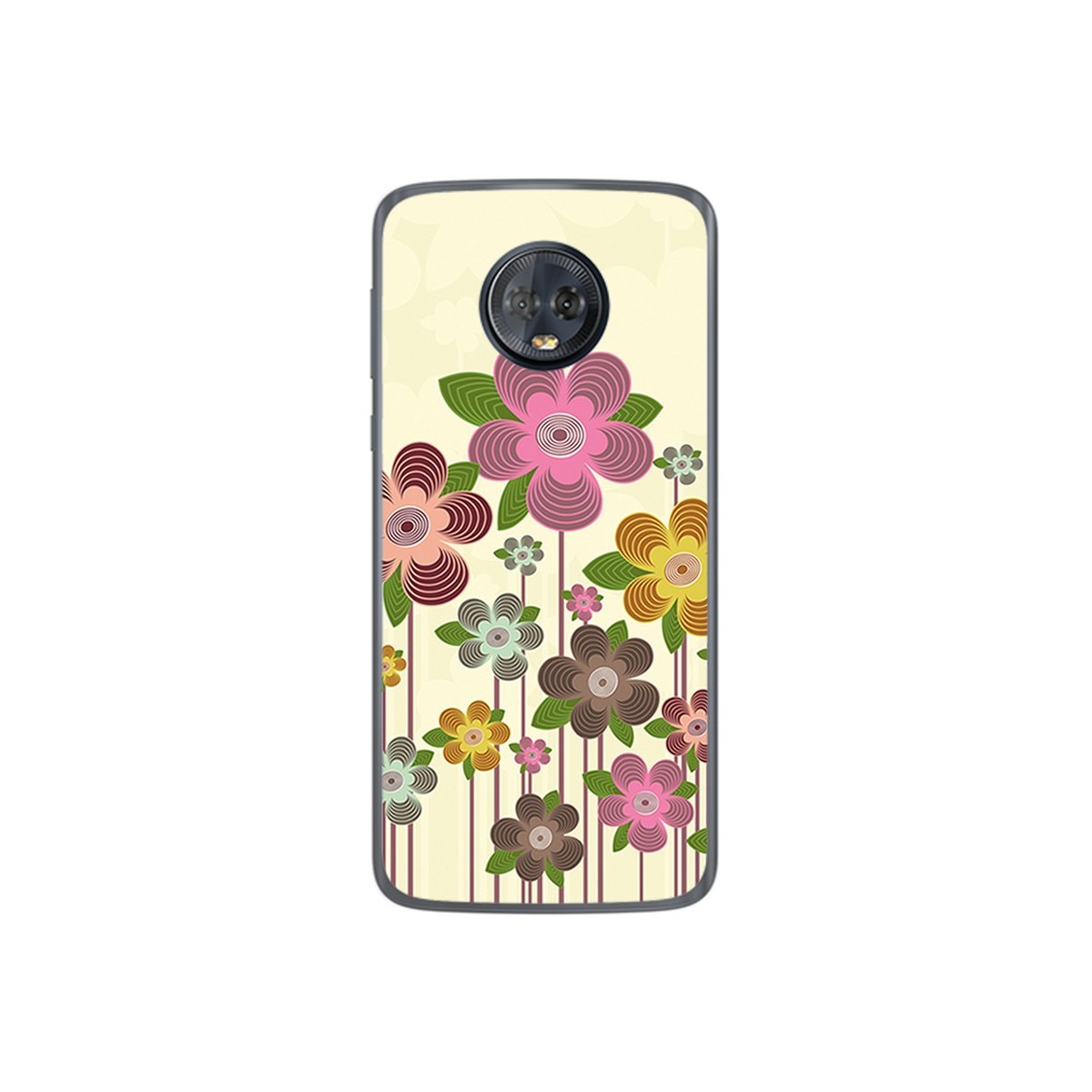 Funda Gel Tpu para Motorola Moto G6 Plus Diseño Primavera En Flor Dibujos