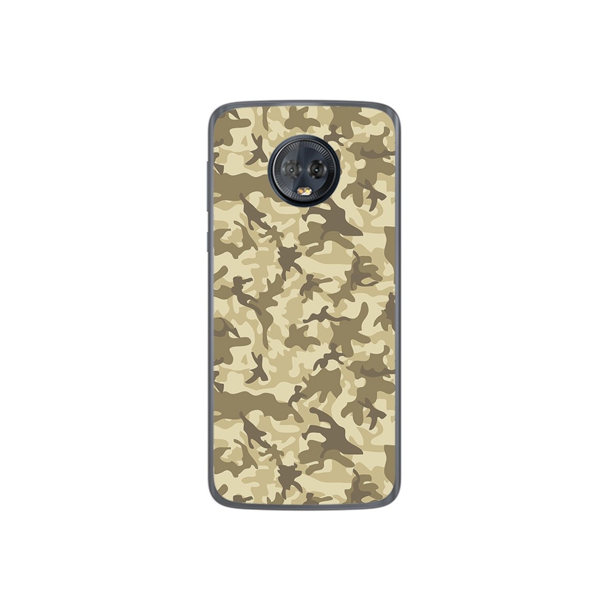 Funda Gel Tpu para Motorola Moto G6 Plus Diseño Sand Camuflaje Dibujos
