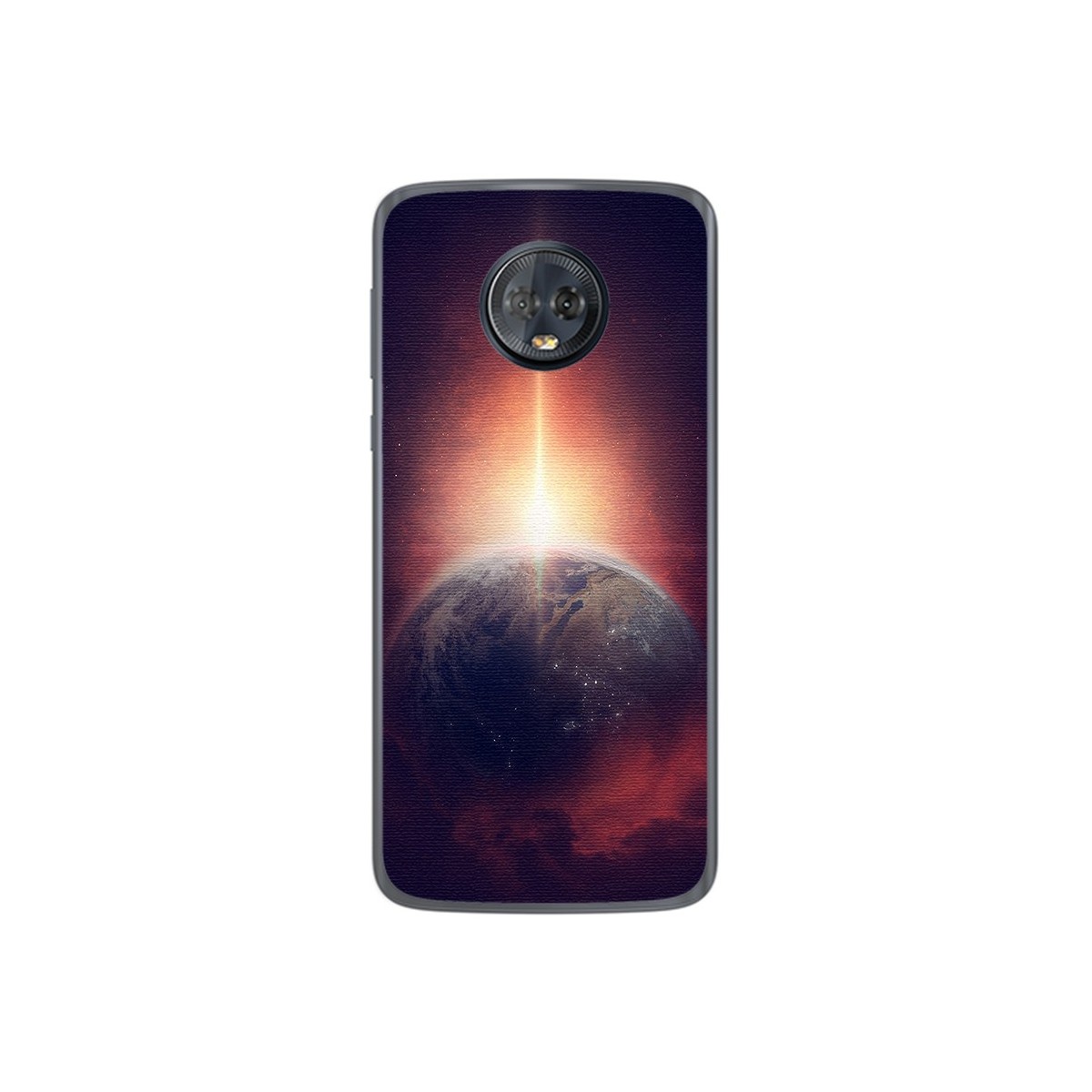 Funda Gel Tpu para Motorola Moto G6 Plus Diseño Tierra Dibujos