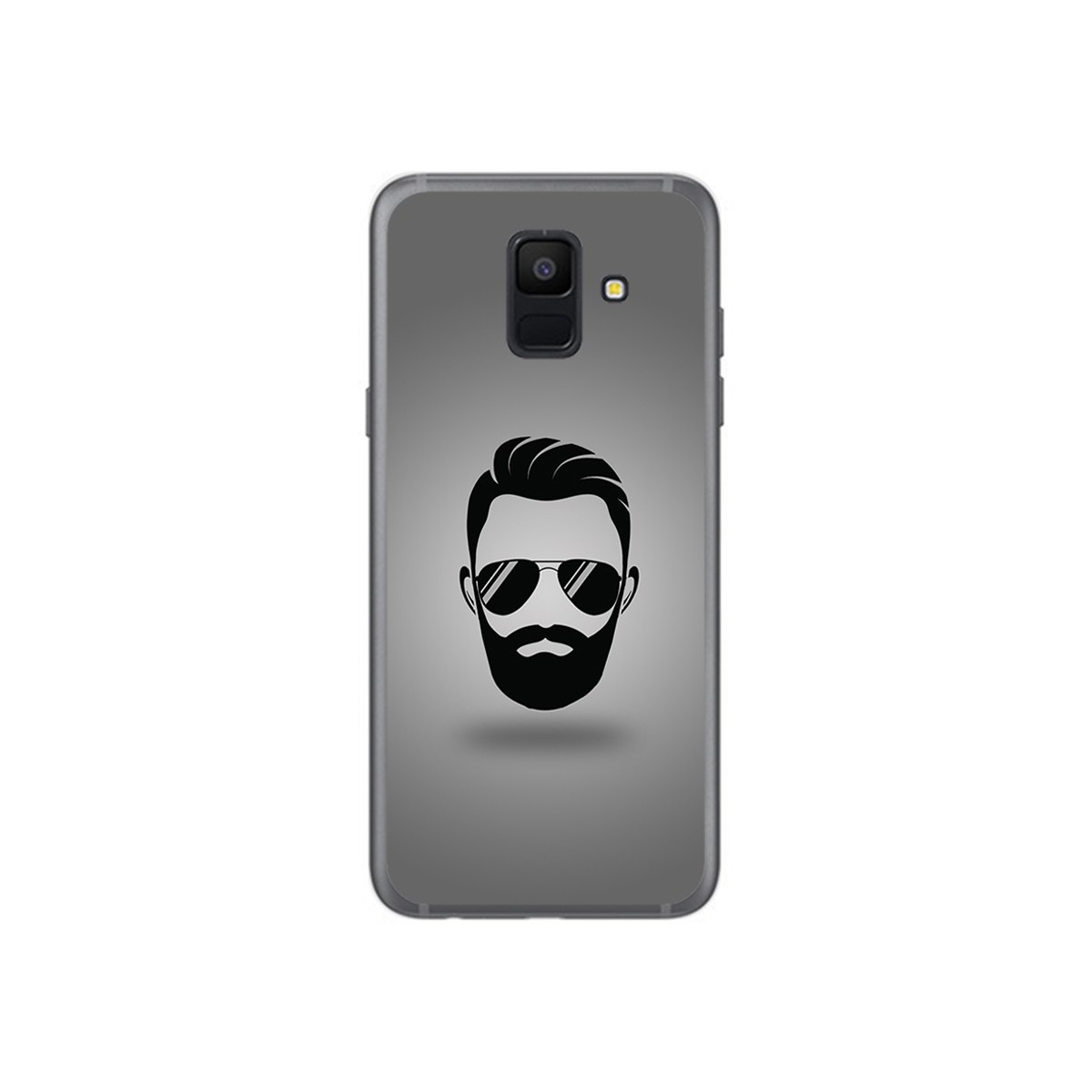 Funda Gel Tpu para Samsung Galaxy A6 (2018) Diseño Barba Dibujos