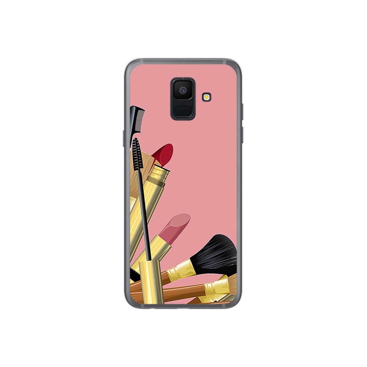 Funda Gel Tpu para Samsung Galaxy A6 (2018) Diseño Brochas Dibujos