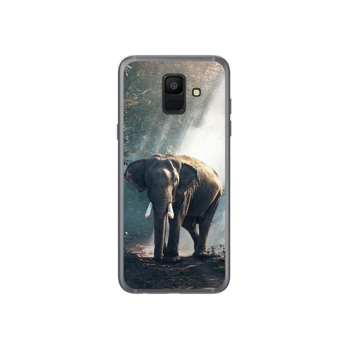 Funda Gel Tpu para Samsung Galaxy A6 (2018) Diseño Elefante Dibujos