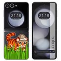 Funda Carcasa Dura Transparente para Samsung Galaxy Z Flip 6 5G diseño Tigre Dibujos