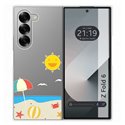 Funda Carcasa Dura Transparente para Samsung Galaxy Z Fold 6 5G diseño Playa Dibujos