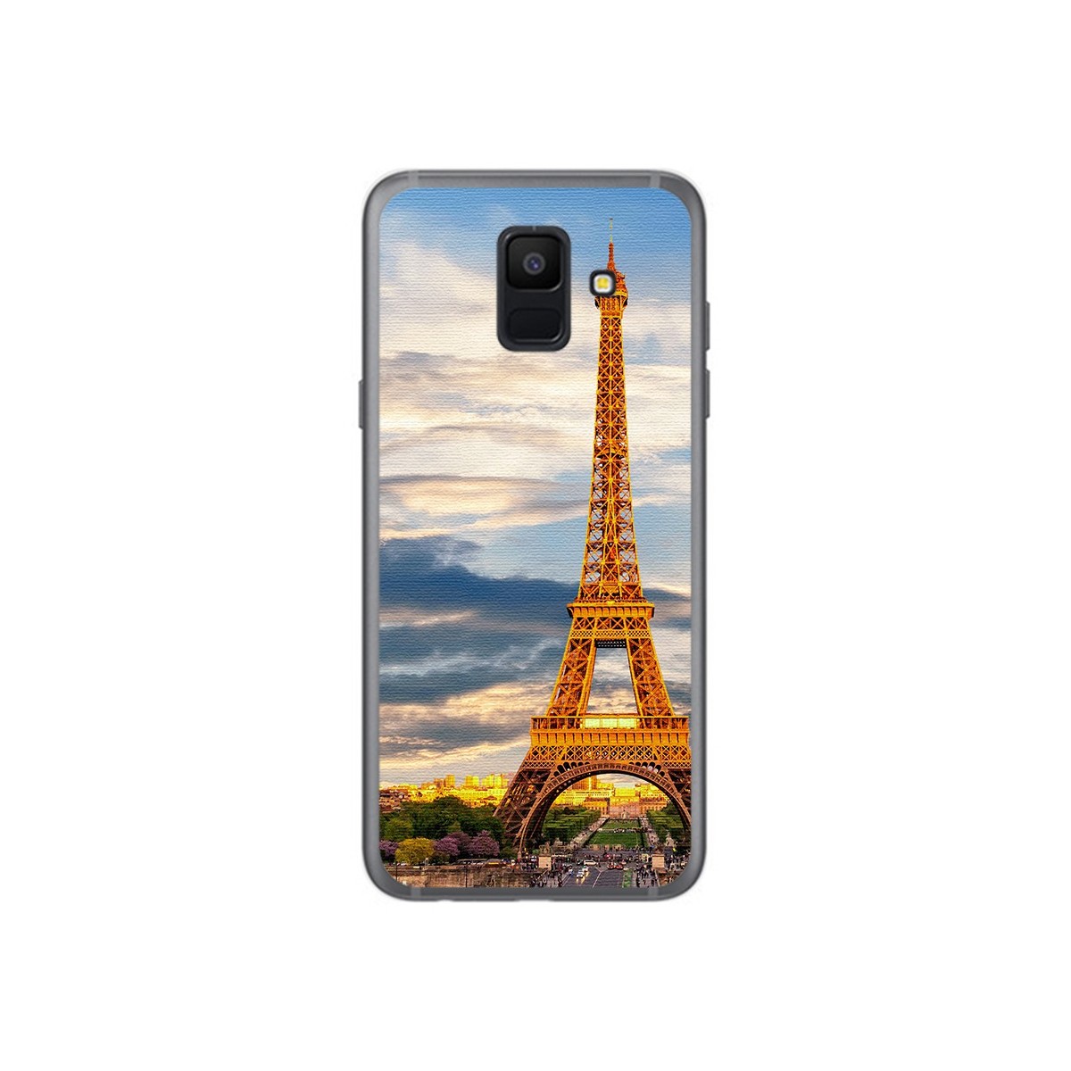 Funda Gel Tpu para Samsung Galaxy A6 (2018) Diseño Paris Dibujos