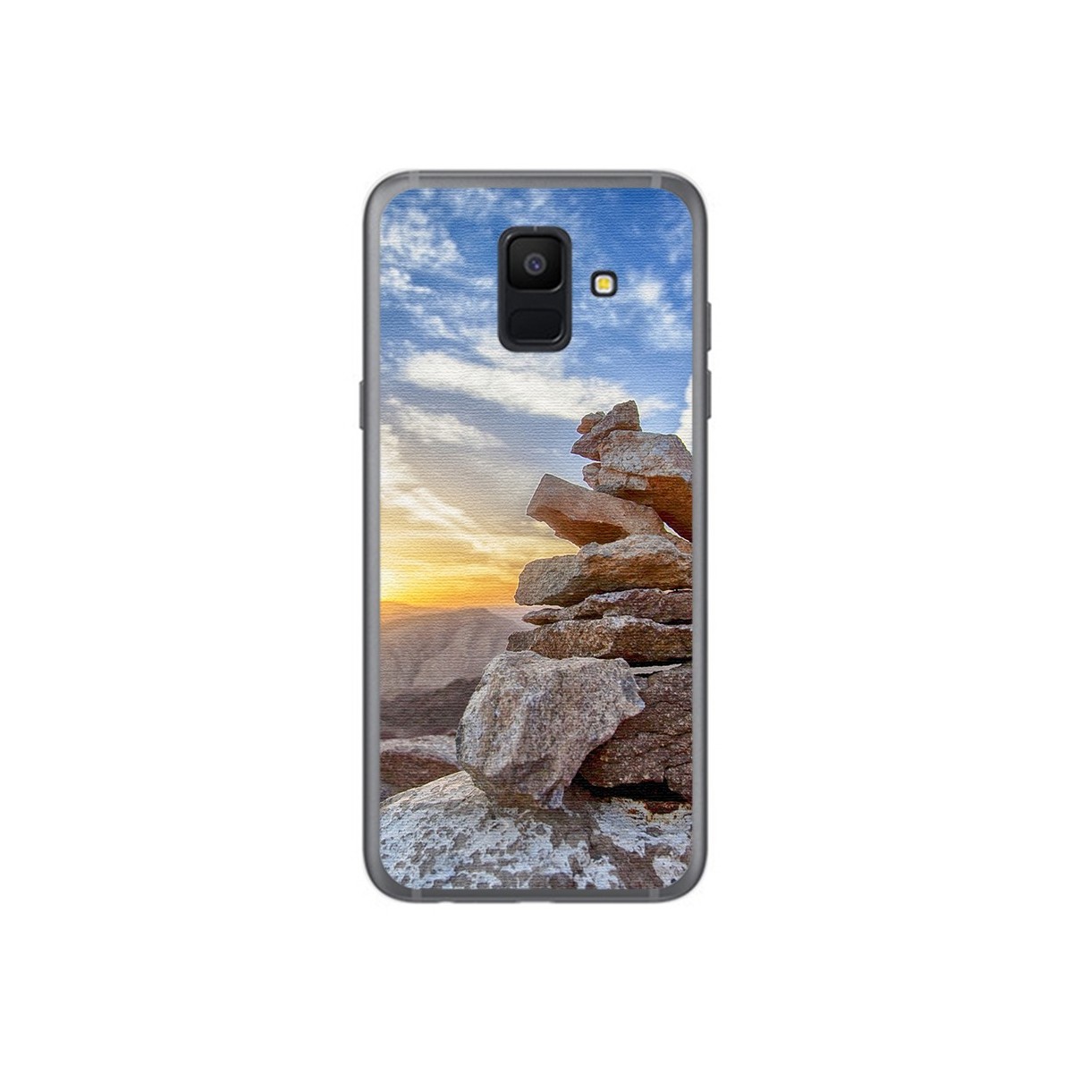 Funda Gel Tpu para Samsung Galaxy A6 (2018) Diseño Sunset Dibujos