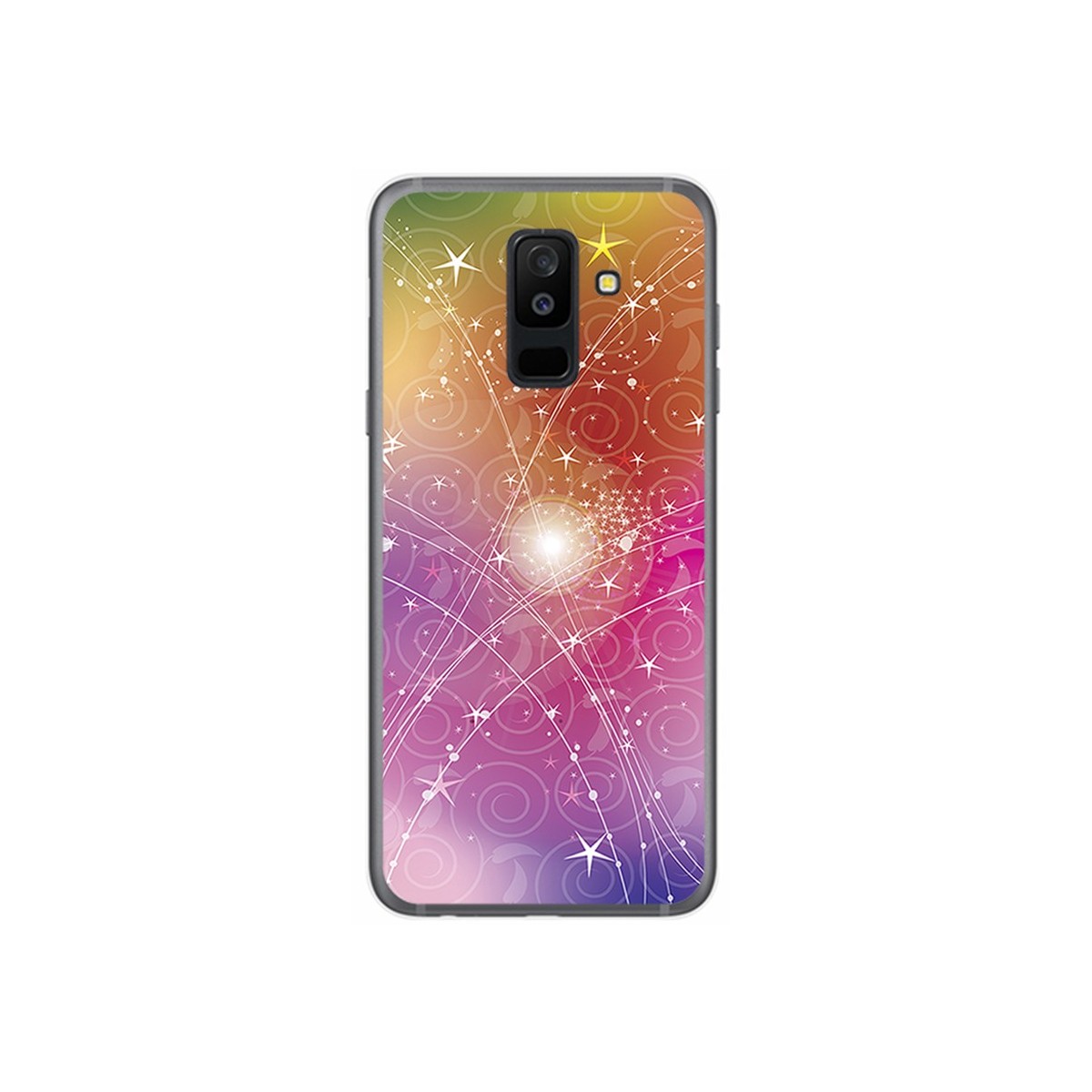 Funda Gel Tpu para Samsung Galaxy A6 Plus (2018) Diseño Abstracto Dibujos