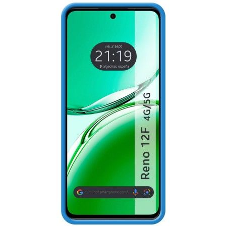 Funda Silicona Líquida Ultra Suave para Oppo Reno 12F 4G / 12 F 5G color Azul