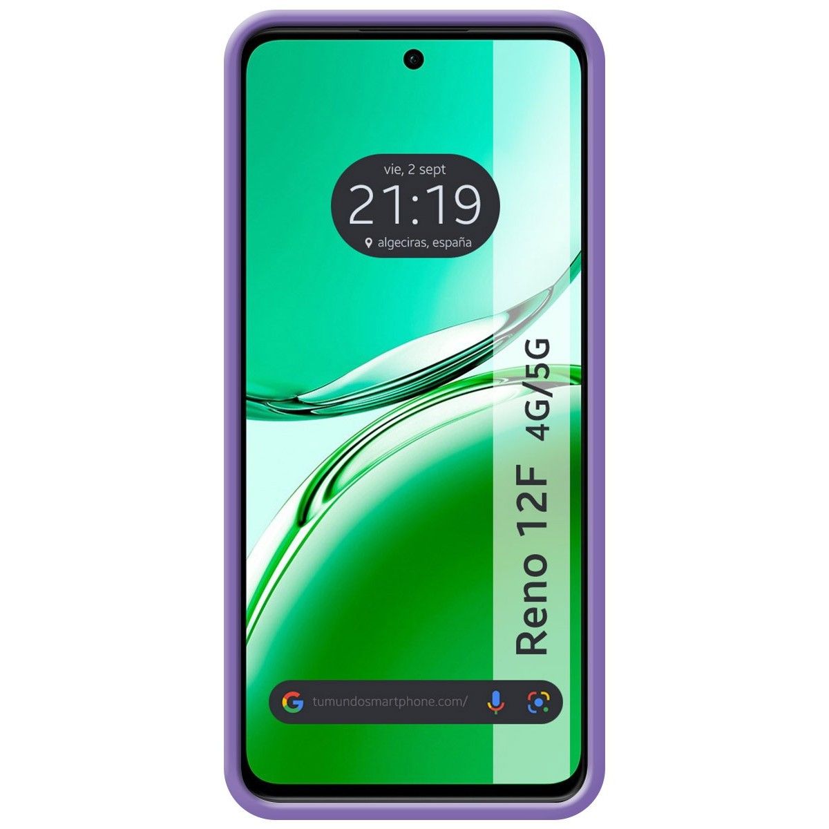 Funda Silicona Líquida Ultra Suave para Oppo Reno 12F 4G / 12 F 5G color Morada