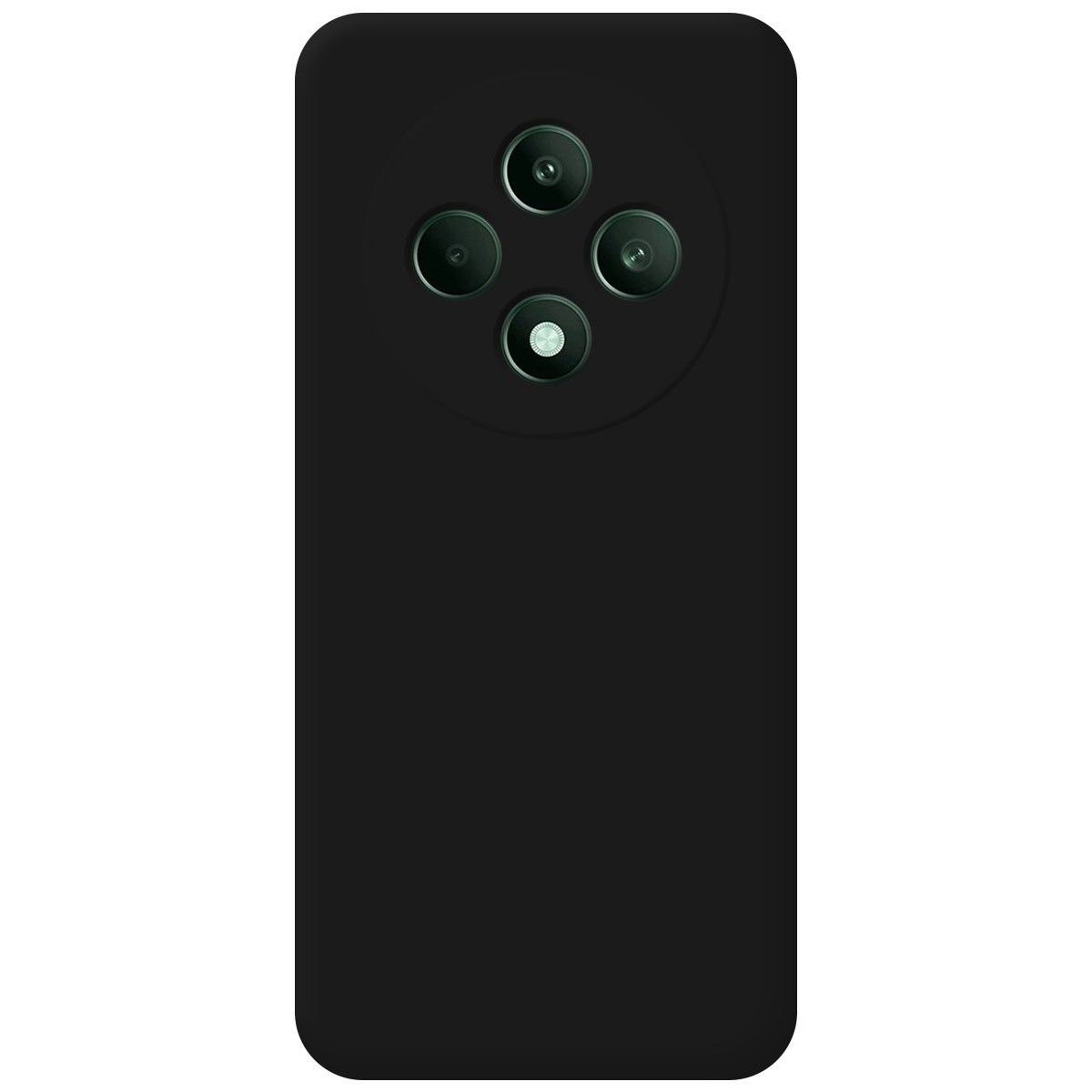 Funda Silicona Líquida Ultra Suave para Oppo Reno 12F 4G / 12 F 5G color Negra