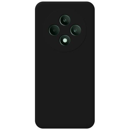 Funda Silicona Líquida Ultra Suave para Oppo Reno 12F 4G / 12 F 5G color Negra