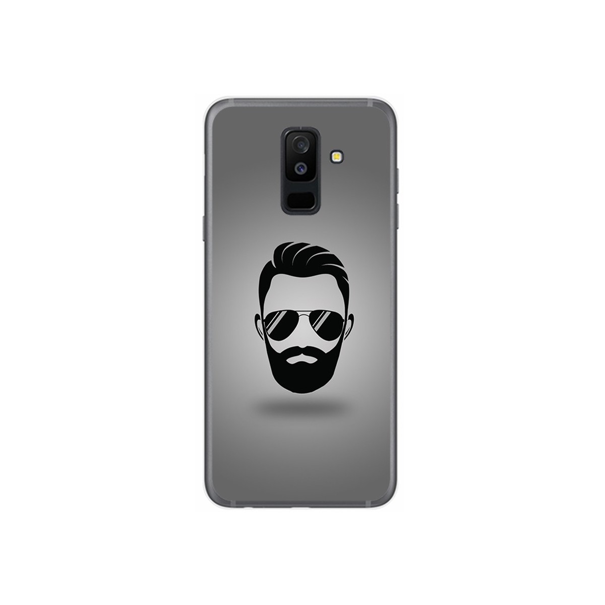 Funda Gel Tpu para Samsung Galaxy A6 Plus (2018) Diseño Barba Dibujos