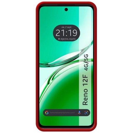 Funda Silicona Líquida Ultra Suave para Oppo Reno 12F 4G / 12 F 5G color Roja