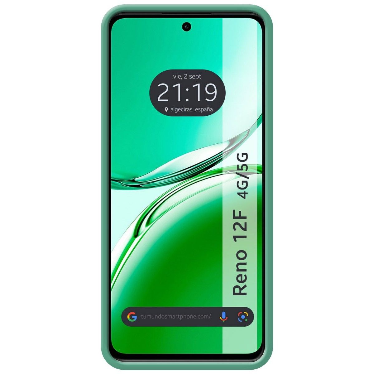 Funda Silicona Líquida Ultra Suave para Oppo Reno 12F 4G / 12 F 5G color Verde