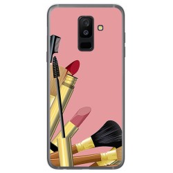 Funda Gel Tpu para Samsung Galaxy A6 Plus (2018) Diseño Brochas Dibujos