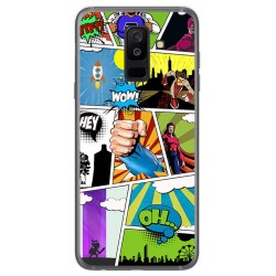 Funda Gel Tpu para Samsung Galaxy A6 Plus (2018) Diseño Comic Dibujos