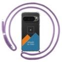 Personaliza tu Funda Colgante Transparente para Google Pixel 9 Pro 5G con Cordon Morado Dibujo Personalizada