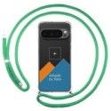 Personaliza tu Funda Colgante Transparente para Google Pixel 9 Pro 5G con Cordon Verde Agua Dibujo Personalizada
