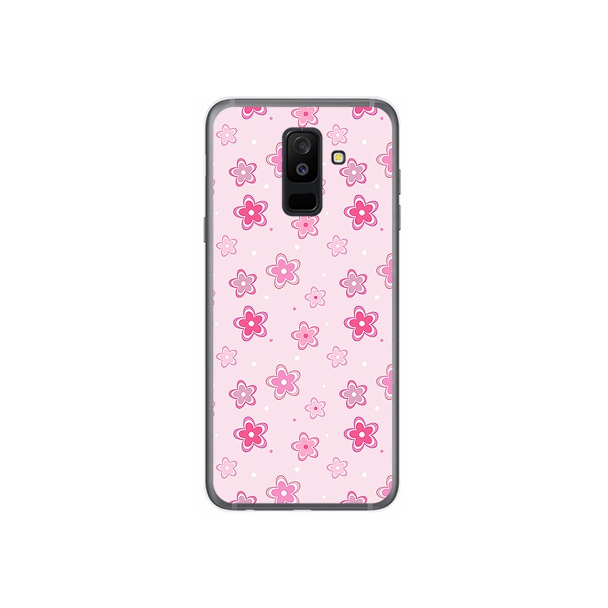 Funda Gel Tpu para Samsung Galaxy A6 Plus (2018) Diseño Flores Dibujos