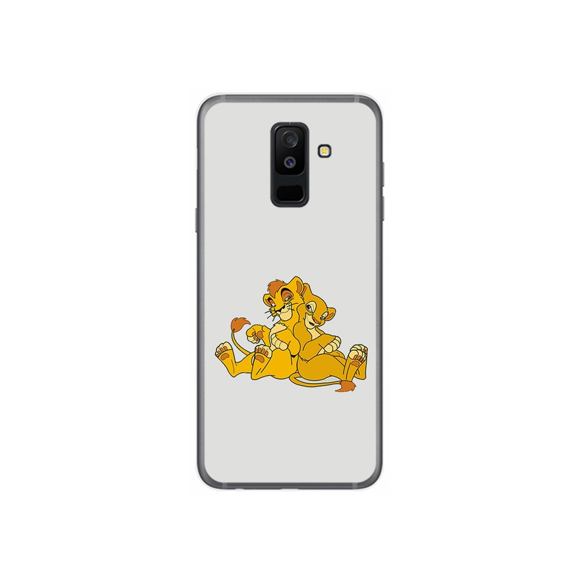 Funda Gel Tpu para Samsung Galaxy A6 Plus (2018) Diseño Leones Dibujos