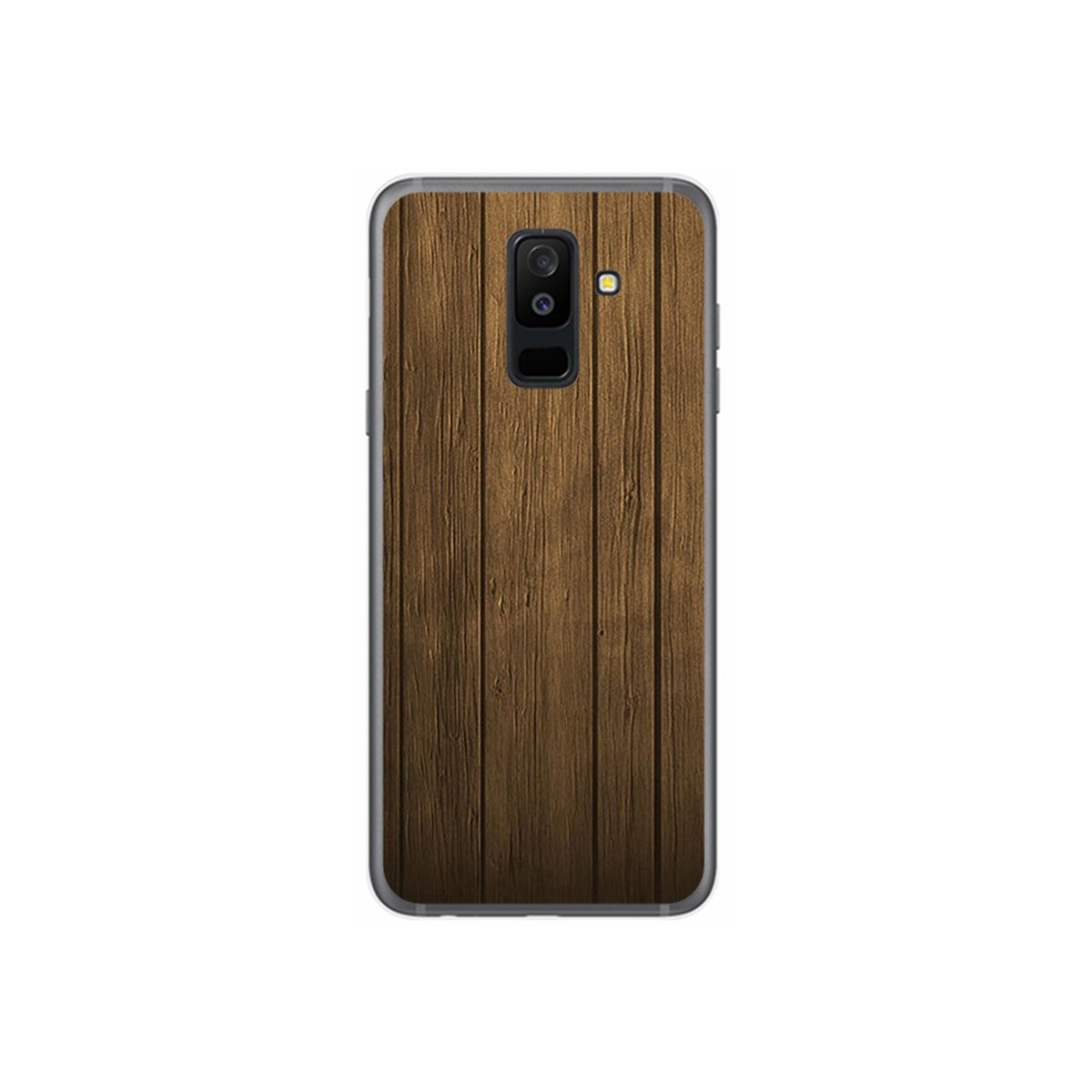 Funda Gel Tpu para Samsung Galaxy A6 Plus (2018) Diseño Madera Dibujos