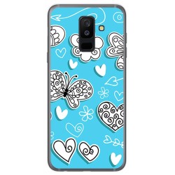 Funda Gel Tpu para Samsung Galaxy A6 Plus (2018) Diseño Mariposas Dibujos