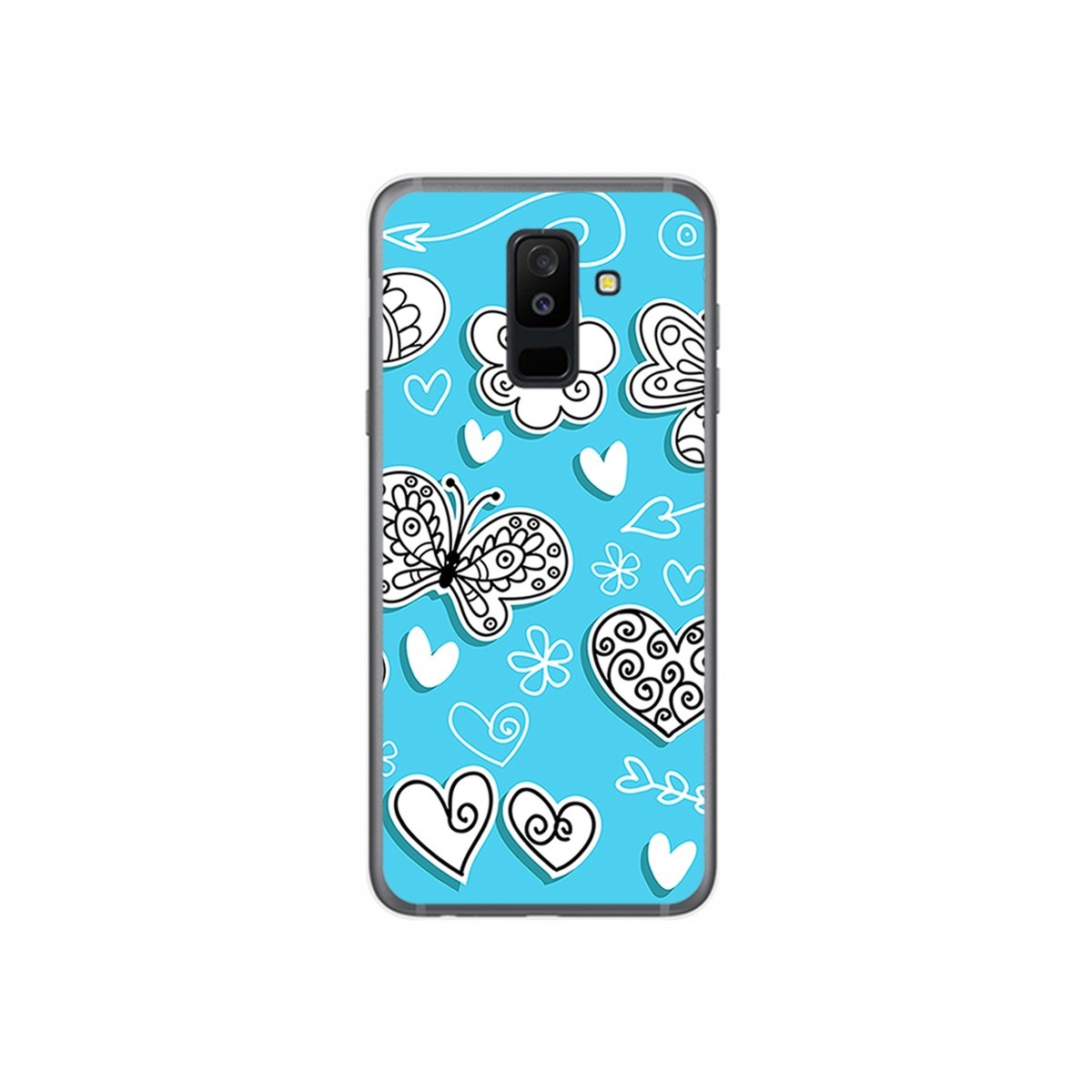 Funda Gel Tpu para Samsung Galaxy A6 Plus (2018) Diseño Mariposas Dibujos