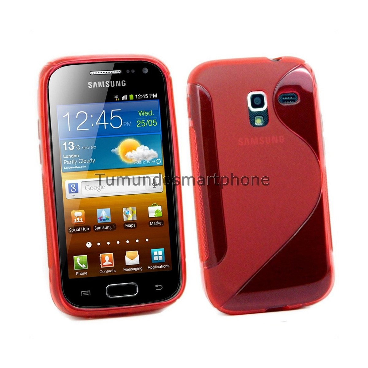 Funda Gel Tpu Galaxy Ace 2 I8160 S Line Color Roja