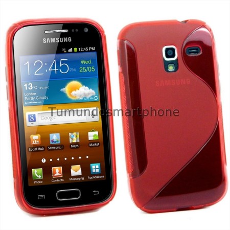 Funda Gel Tpu Galaxy Ace 2 I8160 S Line Color Roja