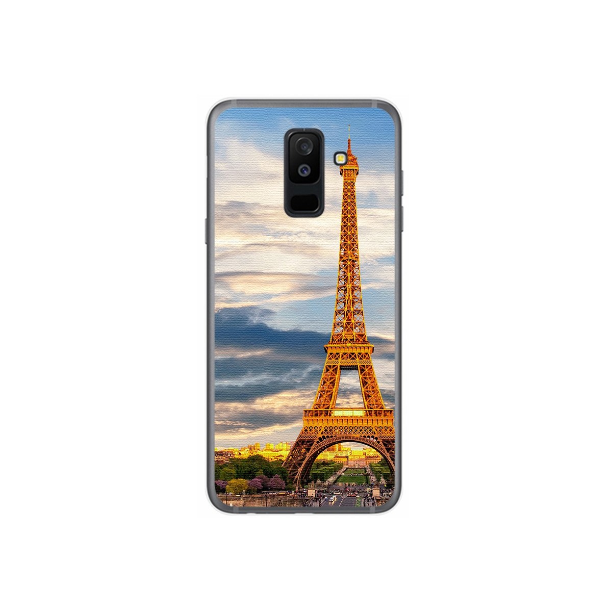 Funda Gel Tpu para Samsung Galaxy A6 Plus (2018) Diseño Paris Dibujos