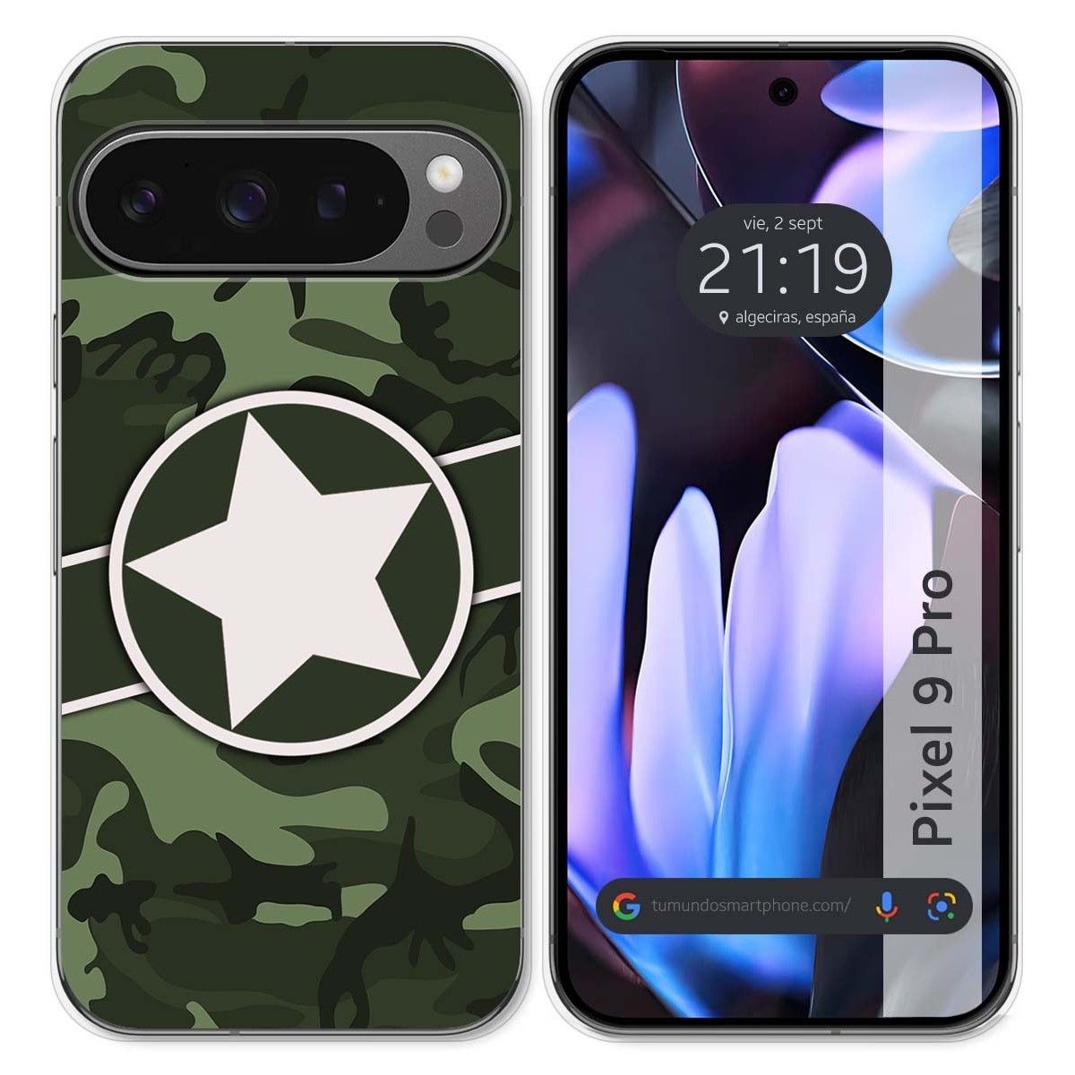 Funda Silicona para Google Pixel 9 Pro 5G diseño Camuflaje 01 Dibujos
