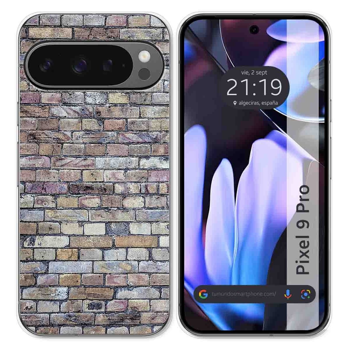 Funda Silicona para Google Pixel 9 Pro 5G diseño Ladrillo 02 Dibujos