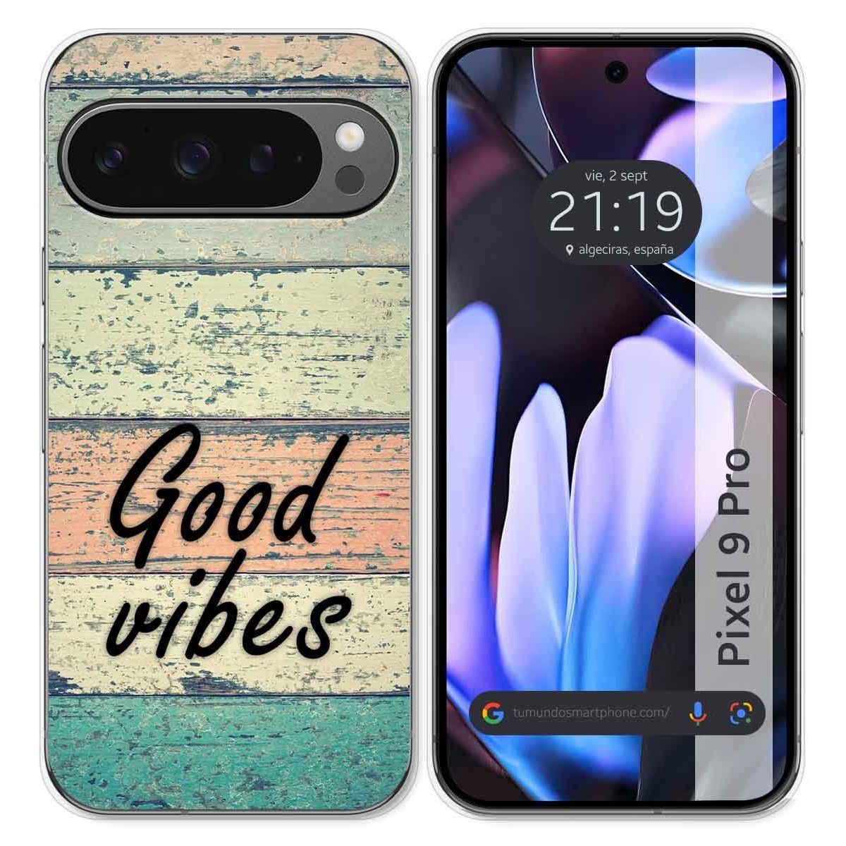 Funda Silicona para Google Pixel 9 Pro 5G diseño Madera 01 Dibujos