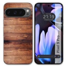 Funda Silicona para Google Pixel 9 Pro 5G diseño Madera 02 Dibujos