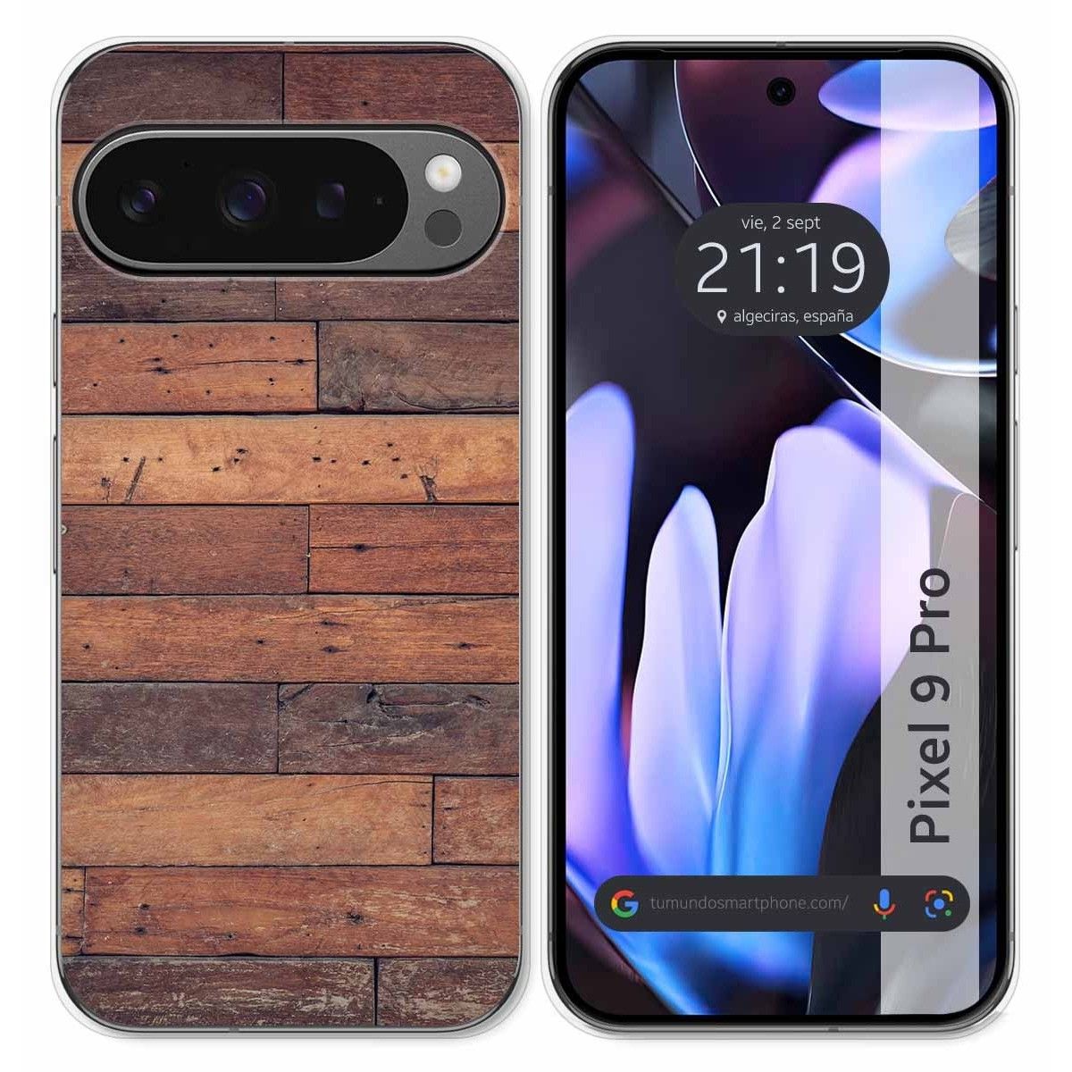 Funda Silicona para Google Pixel 9 Pro 5G diseño Madera 03 Dibujos