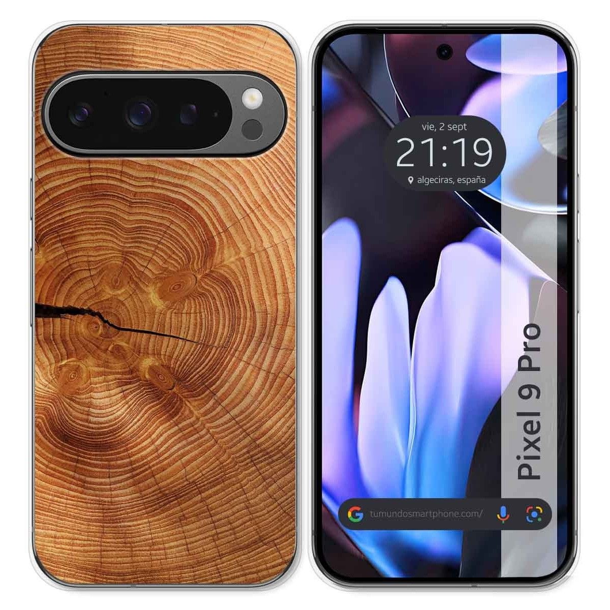 Funda Silicona para Google Pixel 9 Pro 5G diseño Madera 04 Dibujos