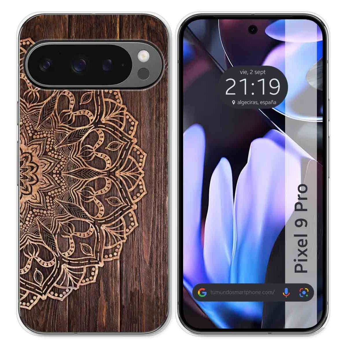 Funda Silicona para Google Pixel 9 Pro 5G diseño Madera 06 Dibujos