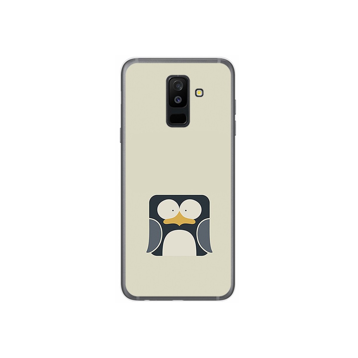 Funda Gel Tpu para Samsung Galaxy A6 Plus (2018) Diseño Pingüino Dibujos
