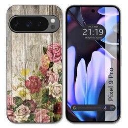 Funda Silicona para Google Pixel 9 Pro 5G diseño Madera 08 Dibujos