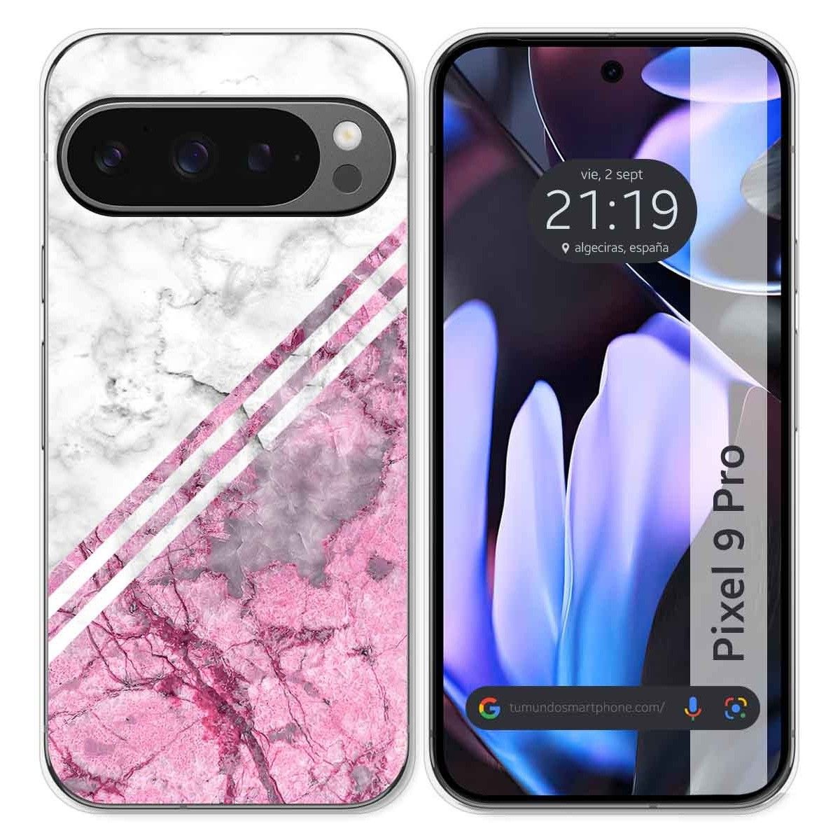 Funda Silicona para Google Pixel 9 Pro 5G diseño Mármol 03 Dibujos
